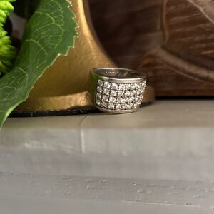 Silpada 925 channel set cubic zirconia ring